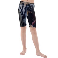 Angry Tiger Roar Kids  Mid Length Swim Shorts by Cemarart