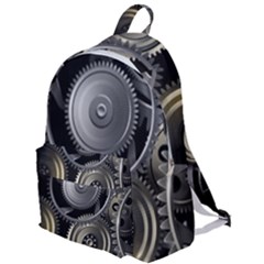 Abstract Style Gears Gold Silver The Plain Backpack by Cemarart