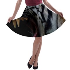 Angry Tiger Roar A-line Skater Skirt by Cemarart