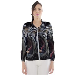 Angry Tiger Roar Women s Windbreaker by Cemarart