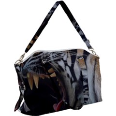 Angry Tiger Roar Canvas Crossbody Bag by Cemarart