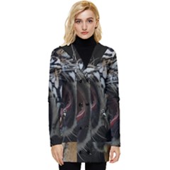 Angry Tiger Roar Button Up Hooded Coat  by Cemarart