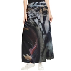 Angry Tiger Roar Maxi Chiffon Skirt by Cemarart