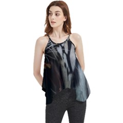 Angry Tiger Roar Flowy Camisole Tank Top by Cemarart