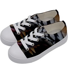 Angry Tiger Roar Kids  Low Top Canvas Sneakers by Cemarart