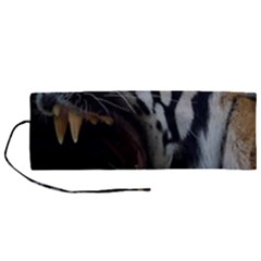 Angry Tiger Roar Roll Up Canvas Pencil Holder (m) by Cemarart