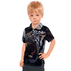 Angry Tiger Roar Kids  Polo T-shirt