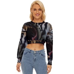 Angry Tiger Roar Lightweight Long Sleeve Sweatshirt by Cemarart