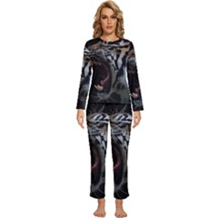 Angry Tiger Roar Womens  Long Sleeve Lightweight Pajamas Set