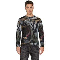 Angry Tiger Roar Men s Fleece Sweatshirt by Cemarart