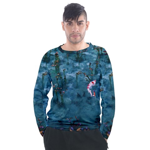 Fish Koi Carp Men s Long Sleeve Raglan T-shirt by Cemarart