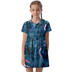 Fish Koi Carp Kids  Asymmetric Collar Dress by Cemarart