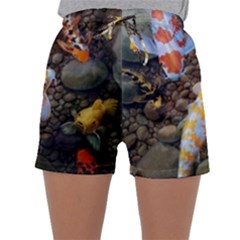 Koi Fish Clown Pool Stone Sleepwear Shorts