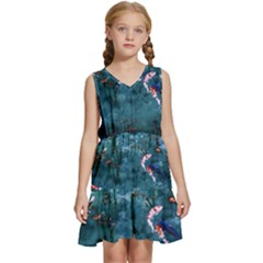 Fish Koi Carp Kids  Sleeveless Tiered Mini Dress by Cemarart