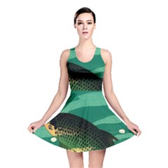 Japanese Koi Fish Reversible Skater Dress by Cemarart