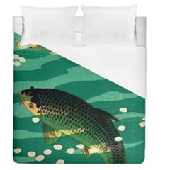 Japanese Koi Fish Duvet Cover (queen Size) by Cemarart