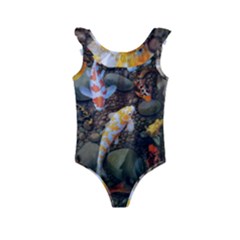 Koi Fish Clown Pool Stone Kids  Frill Swimsuit by Cemarart