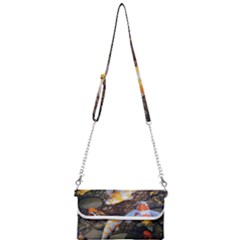 Koi Fish Clown Pool Stone Mini Crossbody Handbag by Cemarart