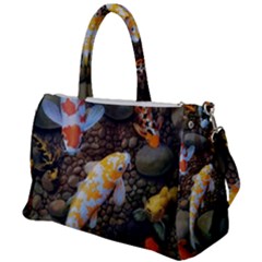 Koi Fish Clown Pool Stone Duffel Travel Bag