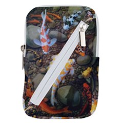 Koi Fish Clown Pool Stone Belt Pouch Bag (small) by Cemarart