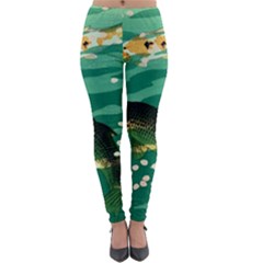 Japanese Koi Fish Lightweight Velour Leggings by Cemarart