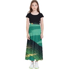 Japanese Koi Fish Kids  Flared Maxi Skirt