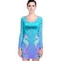 Seahorse Long Sleeve Velvet Bodycon Dress View1