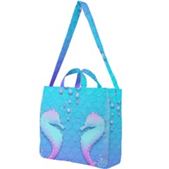 Seahorse Square Shoulder Tote Bag