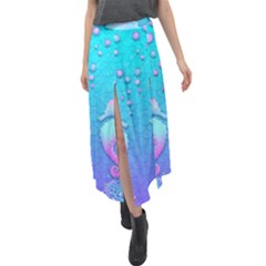 Seahorse Velour Split Maxi Skirt