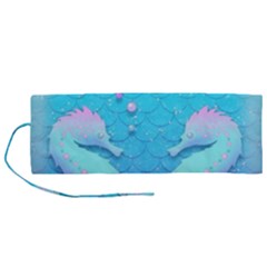 Seahorse Roll Up Canvas Pencil Holder (m)