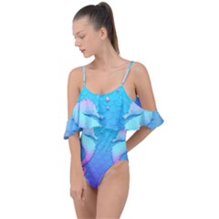 Seahorse Drape Piece Swimsuit