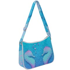 Seahorse Zip Up Shoulder Bag