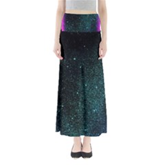 Abstract Effect Gold Led Light Pink Purple Red Full Length Maxi Skirt by Cemarart