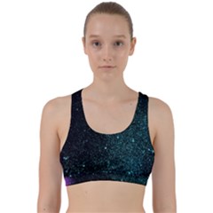 Abstract Effect Gold Led Light Pink Purple Red Back Weave Sports Bra by Cemarart