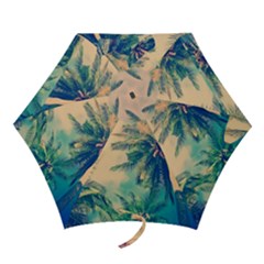 Palm Trees Beauty Nature Clouds Summer Mini Folding Umbrellas by Cemarart