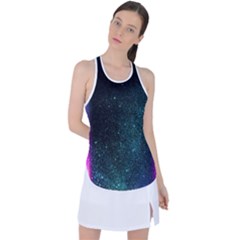 Abstract Effect Gold Led Light Pink Purple Red Racer Back Mesh Tank Top by Cemarart