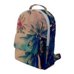 Palm Trees Beauty Nature Clouds Summer Flap Pocket Backpack (large) by Cemarart