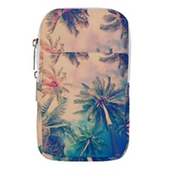 Palm Trees Beauty Nature Clouds Summer Waist Pouch (small)