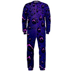 Purple Waterdrops Water Drops Onepiece Jumpsuit (men) by Cemarart