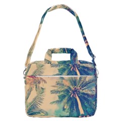 Palm Trees Beauty Nature Clouds Summer Macbook Pro 16  Shoulder Laptop Bag by Cemarart