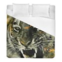 Angry Tiger Animal Broken Glasses Duvet Cover (Full/ Double Size) View1