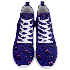 Purple Waterdrops Water Drops Men s Lightweight High Top Sneakers by Cemarart