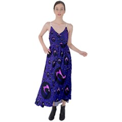 Purple Waterdrops Water Drops Tie Back Maxi Dress by Cemarart