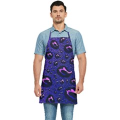 Purple Waterdrops Water Drops Kitchen Apron