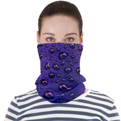 Purple Waterdrops Water Drops Face Seamless Bandana (adult) by Cemarart