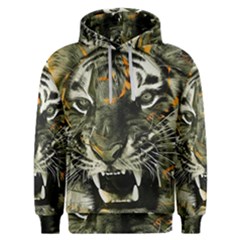 Angry Tiger Animal Broken Glasses Men s Overhead Hoodie by Cemarart