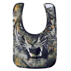 Angry Tiger Animal Broken Glasses Baby Bib by Cemarart