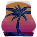 Abstract 3d Art Holiday Island Palm Tree Pink Purple Summer Sunset Water Car Seat Velour Cushion  View1