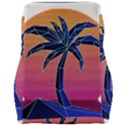 Abstract 3d Art Holiday Island Palm Tree Pink Purple Summer Sunset Water Car Seat Velour Cushion  View2