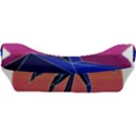 Abstract 3d Art Holiday Island Palm Tree Pink Purple Summer Sunset Water Car Seat Velour Cushion  View3